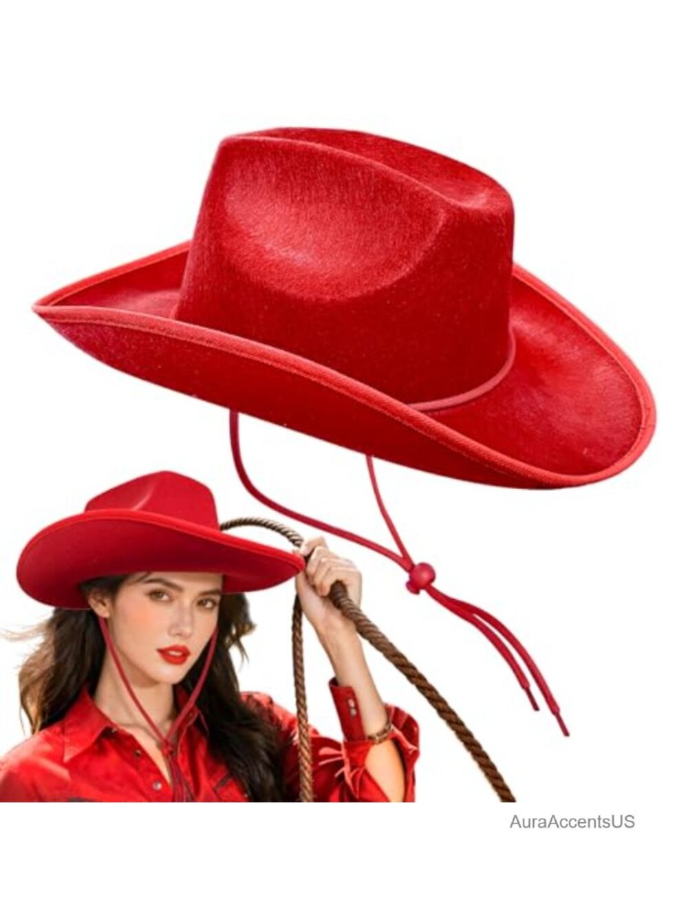 Felt Western Cowgirl Hat Wide Brim Adult Costume Accessory Party